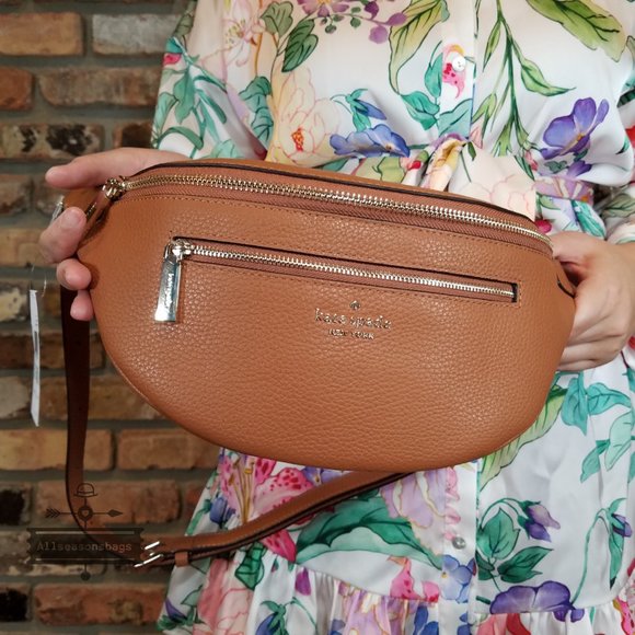 AUTHENTIC Kate Spade New York Leila Leather Belt Bag Fanny Pack in Warm Ginger - Picture 6 of 7